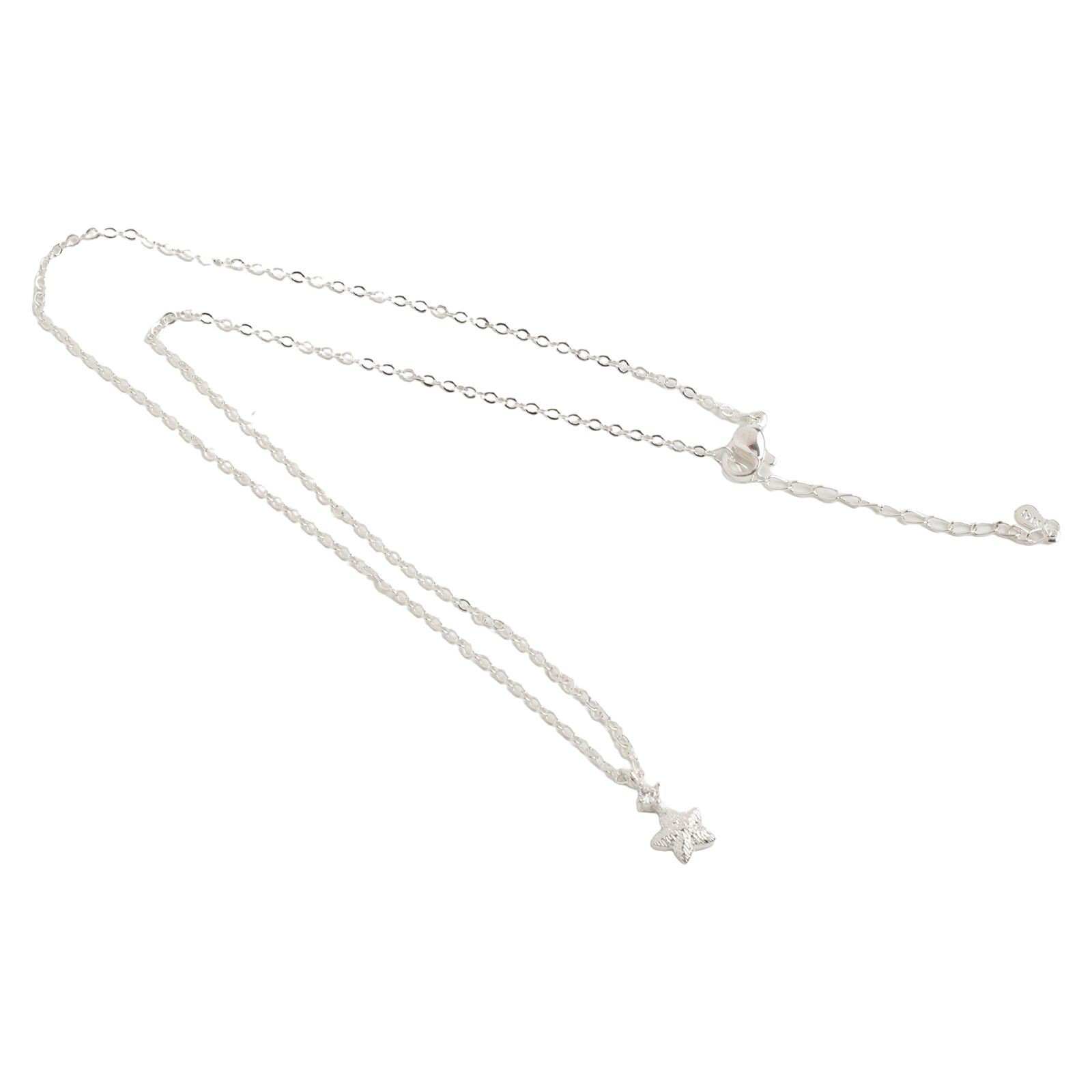 Stylish Brushed Star Zircon Necklace with Copper Material for Durability - Picture 18 of 25