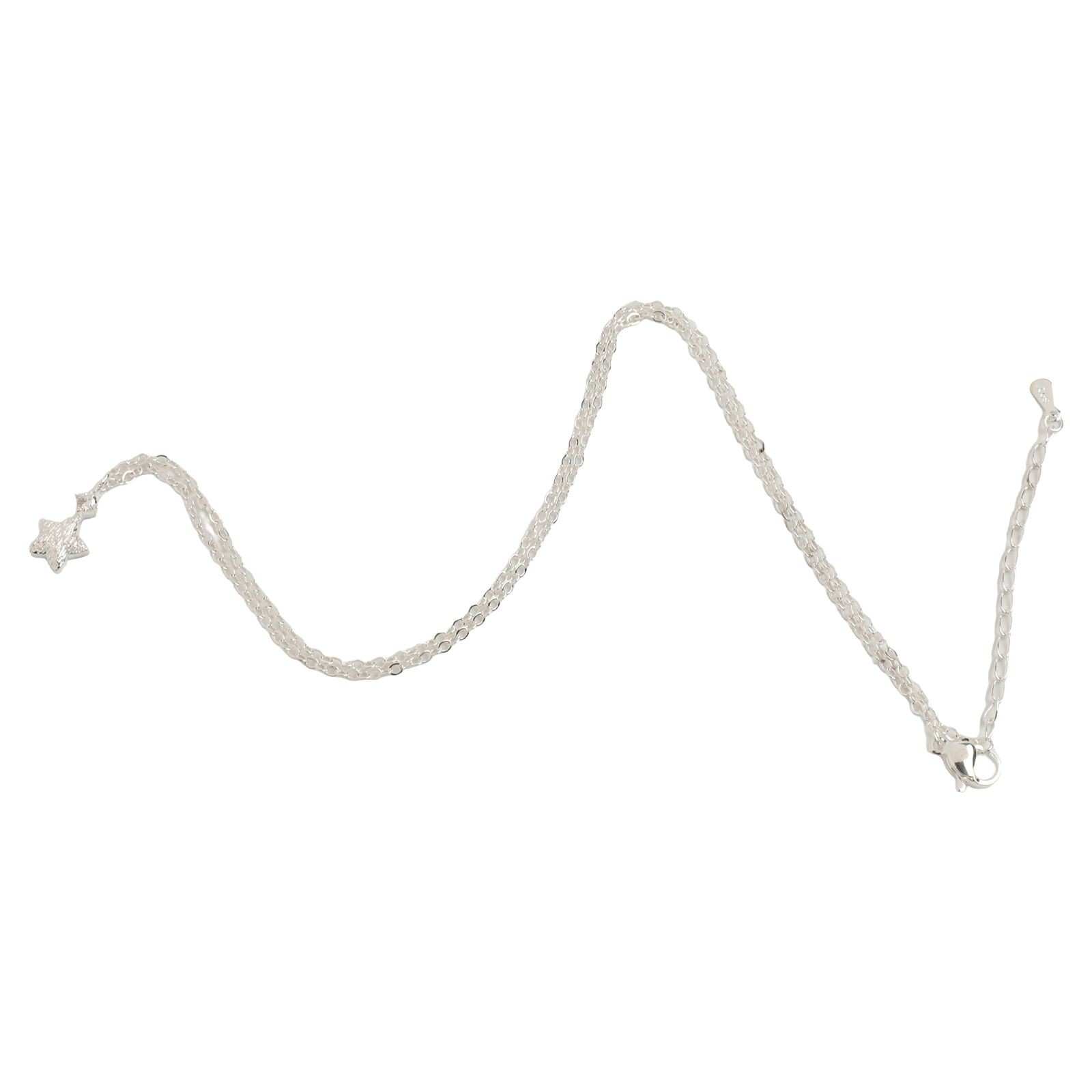 Stylish Brushed Star Zircon Necklace with Copper Material for Durability - Picture 17 of 25