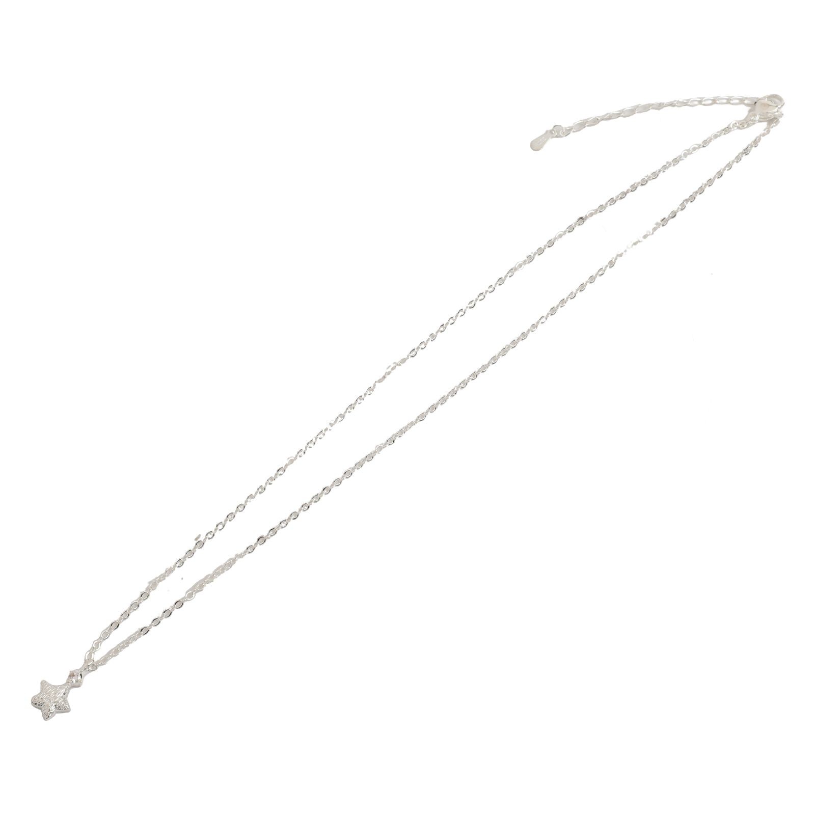 Stylish Brushed Star Zircon Necklace with Copper Material for Durability - Picture 16 of 25