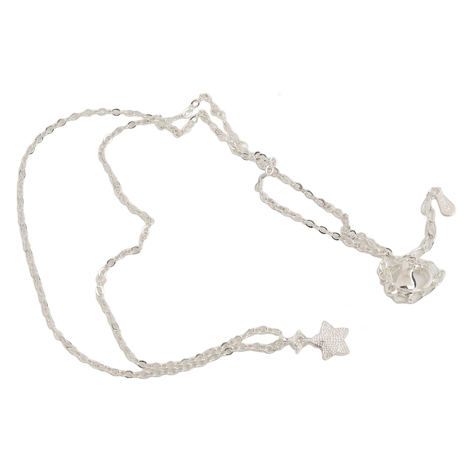 Stylish Brushed Star Zircon Necklace with Copper Material for Durability - Picture 20 of 25