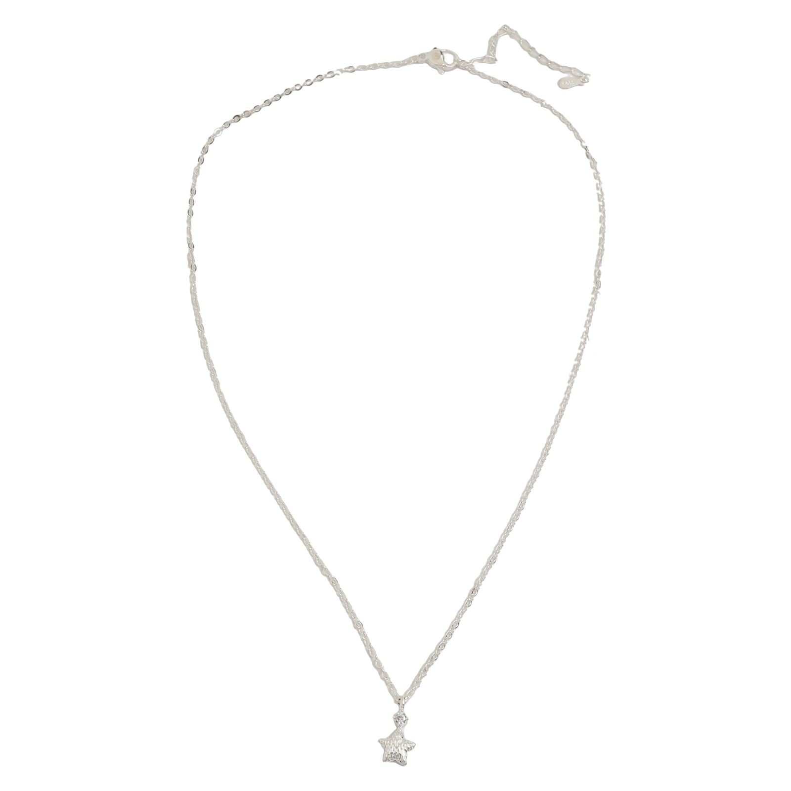 Stylish Brushed Star Zircon Necklace with Copper Material for Durability - Picture 25 of 25