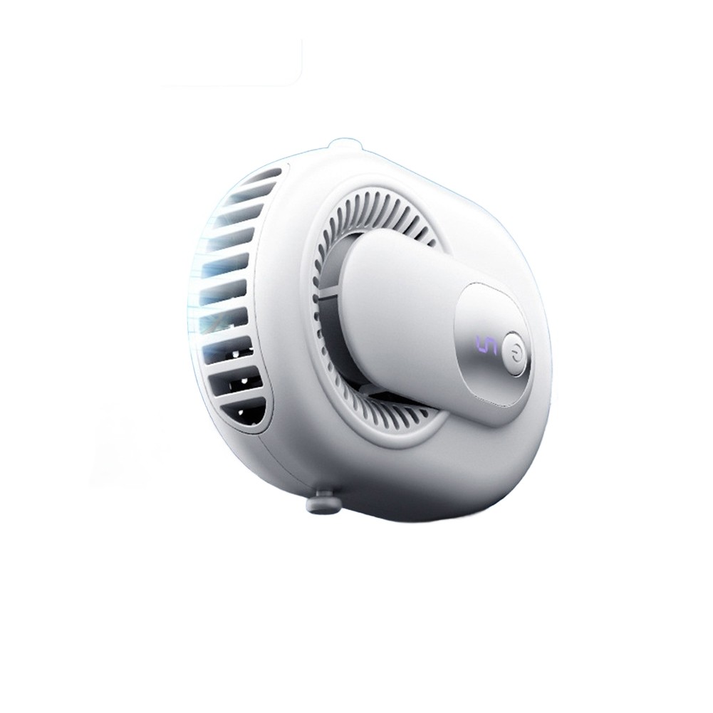 Handheld and Desktop Portable Fan with LCD Display and 5 Speed Options