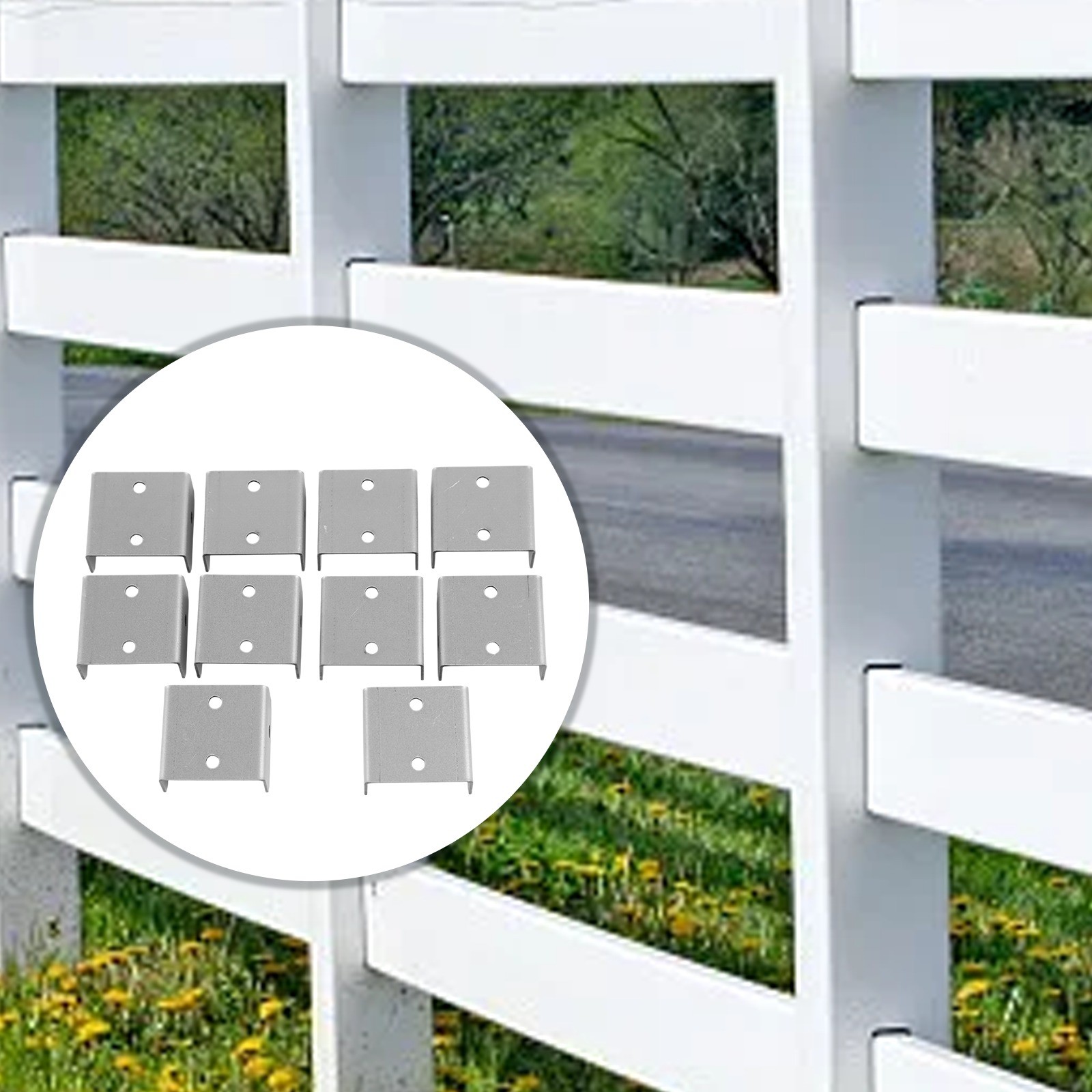 Galvanized Clips for Fence Panels 10 Pack Compatible with Timber Posts - Picture 30 of 51
