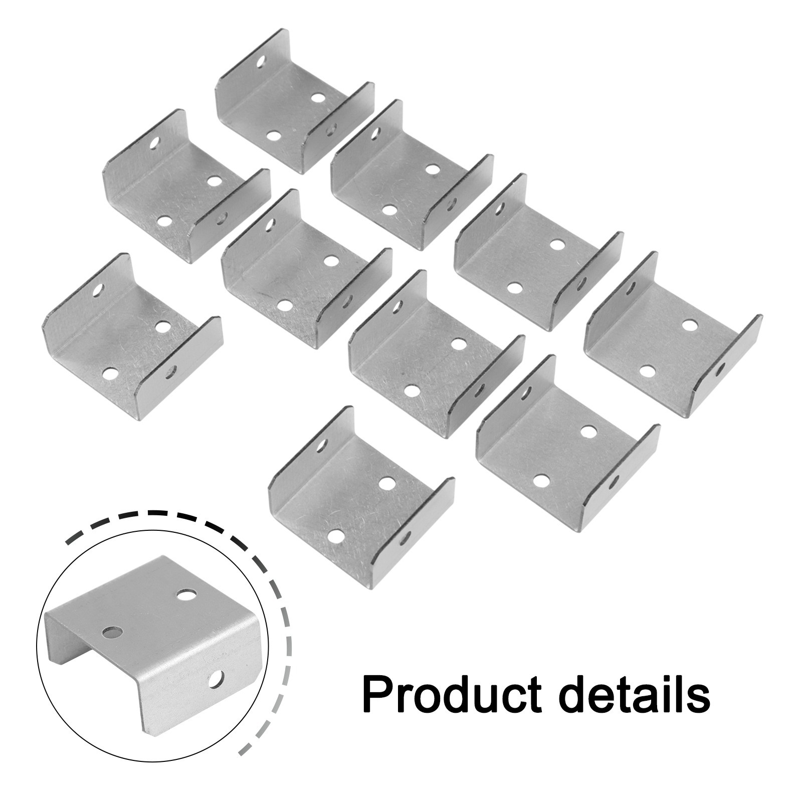 Galvanized Clips for Fence Panels 10 Pack Compatible with Timber Posts - Picture 26 of 51
