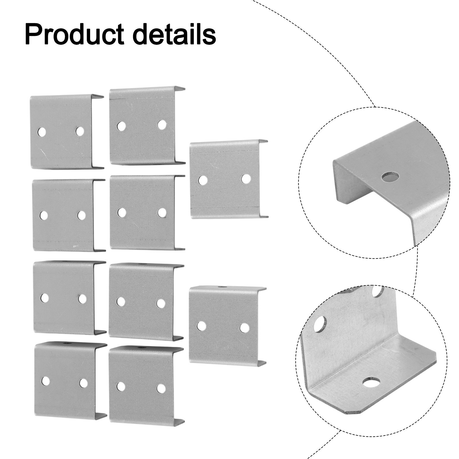 Galvanized Clips for Fence Panels 10 Pack Compatible with Timber Posts - Picture 29 of 51