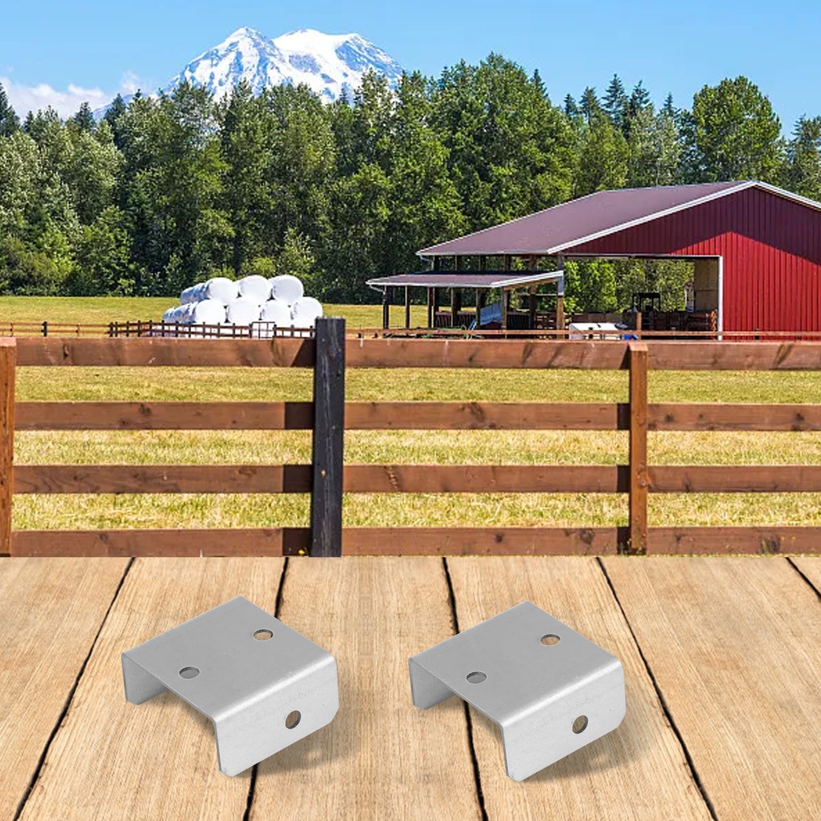 Galvanized Clips for Fence Panels 10 Pack Compatible with Timber Posts - Picture 31 of 51