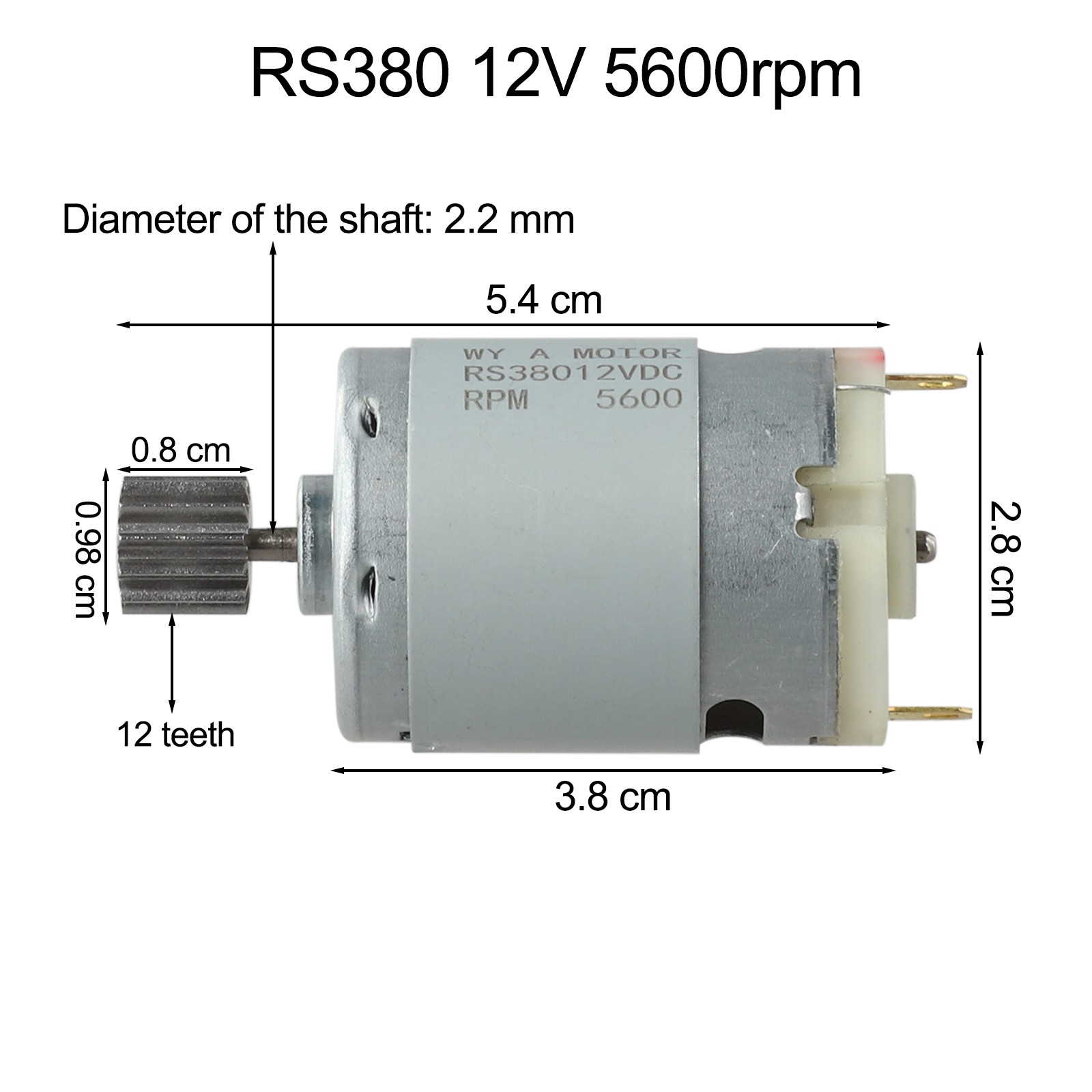 Children's Electric Car Motor RS550 RS390 RS380 6V 12V 24V Gear Options - Picture 121 of 123