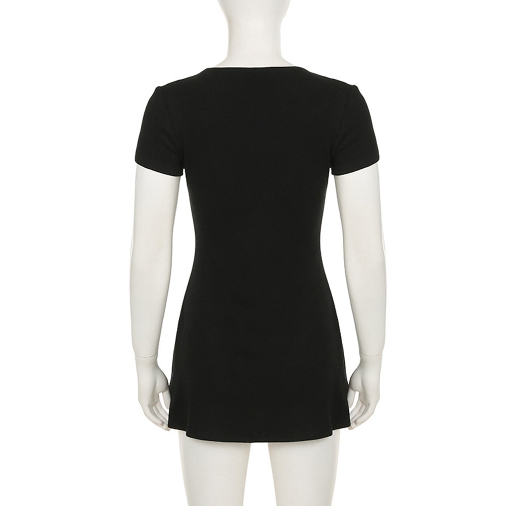 Women's V Neck Dress with Button Front A Line Slim Fit for Stylish Summers - Picture 47 of 66