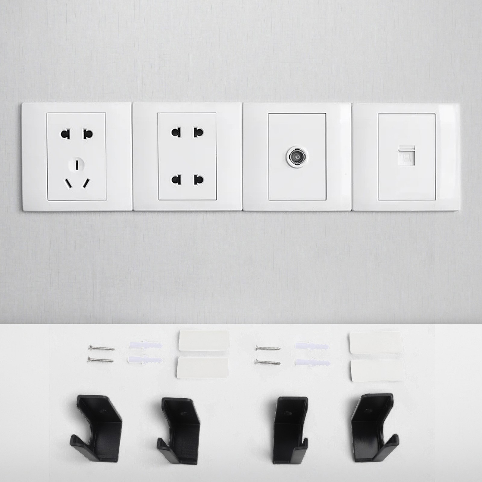 Räumen Sie Ihren Platz auf mit diesem Doppelpack Steckdosenleistenhalter, die e - Picture 21 of 25