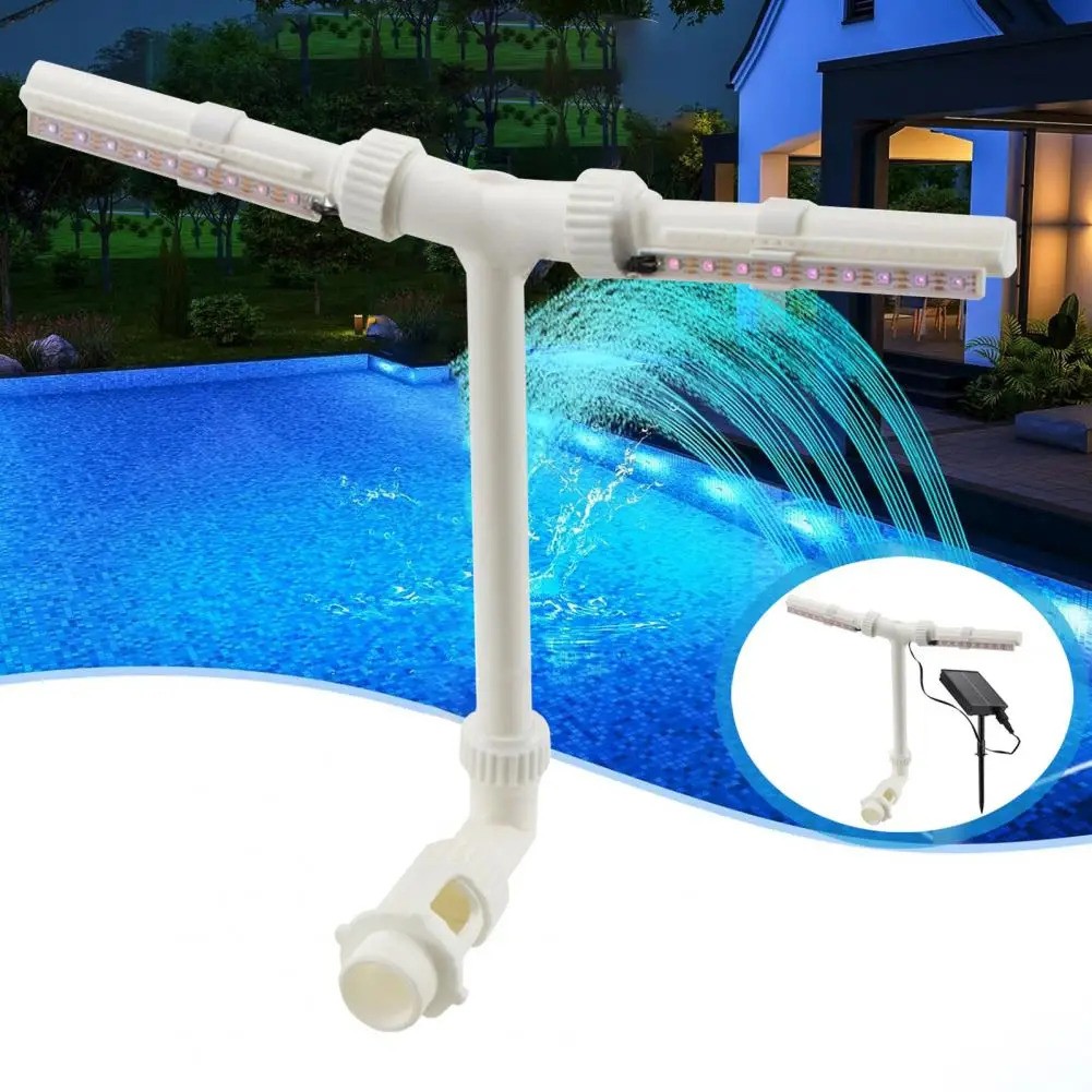 Pool Fountain with Adjustable Features and Remote Control Functionality