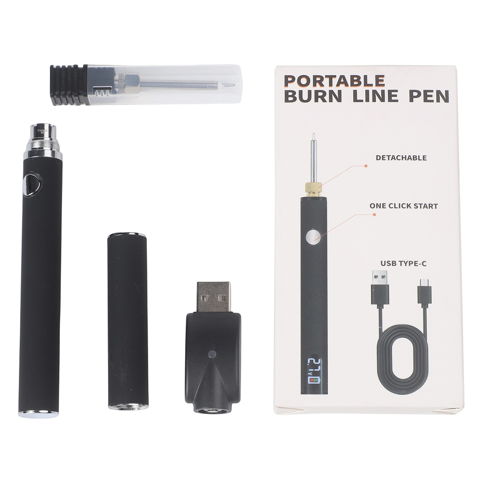 Lightweight USB Soldering Iron Set with 3 Voltage Settings for Home Use