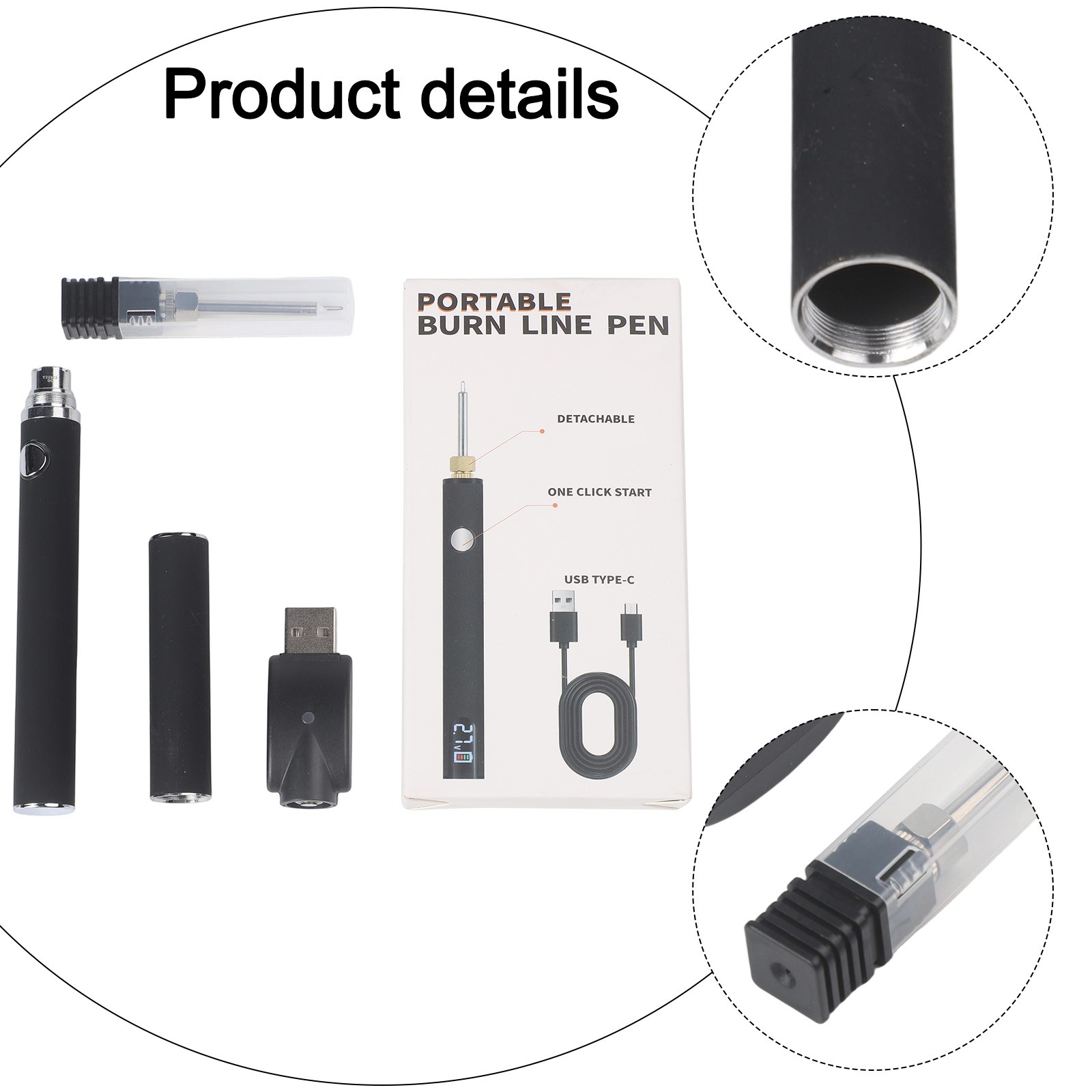 Lightweight USB Soldering Iron Set with 3 Voltage Settings for Home Use