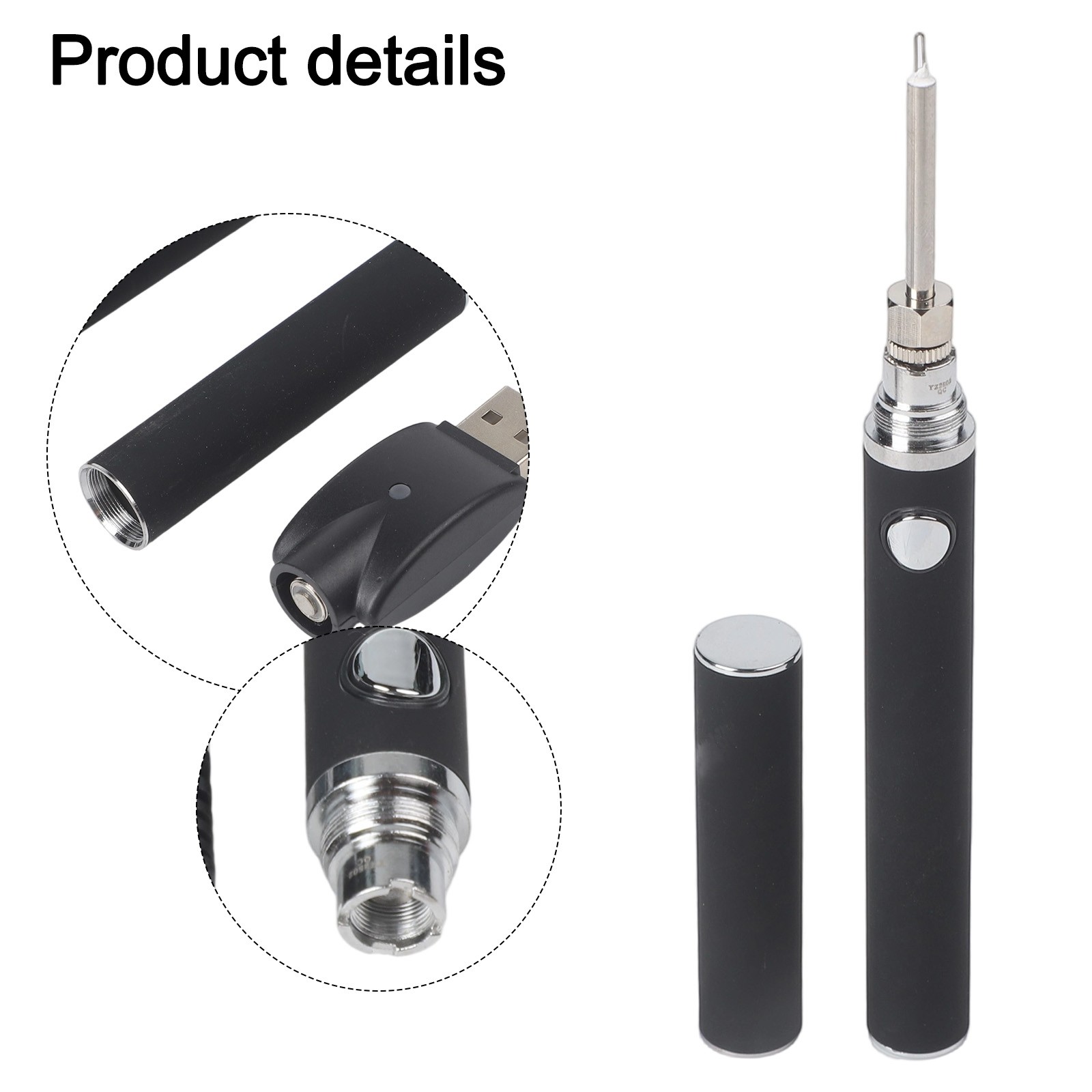 Lightweight USB Soldering Iron Set with 3 Voltage Settings for Home Use