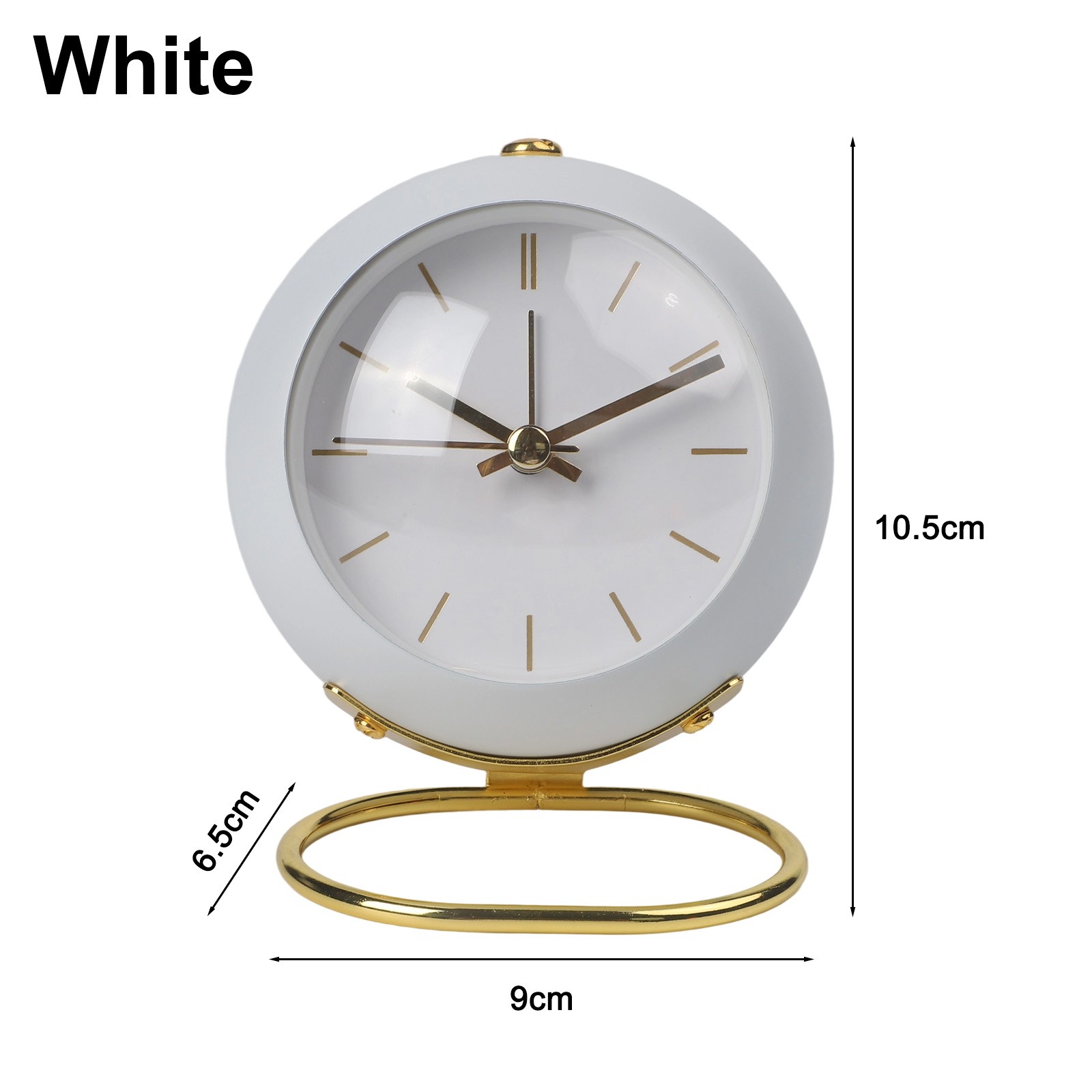 Electronics Desk Clock Mute Silent Operation with Glow Hand for Office