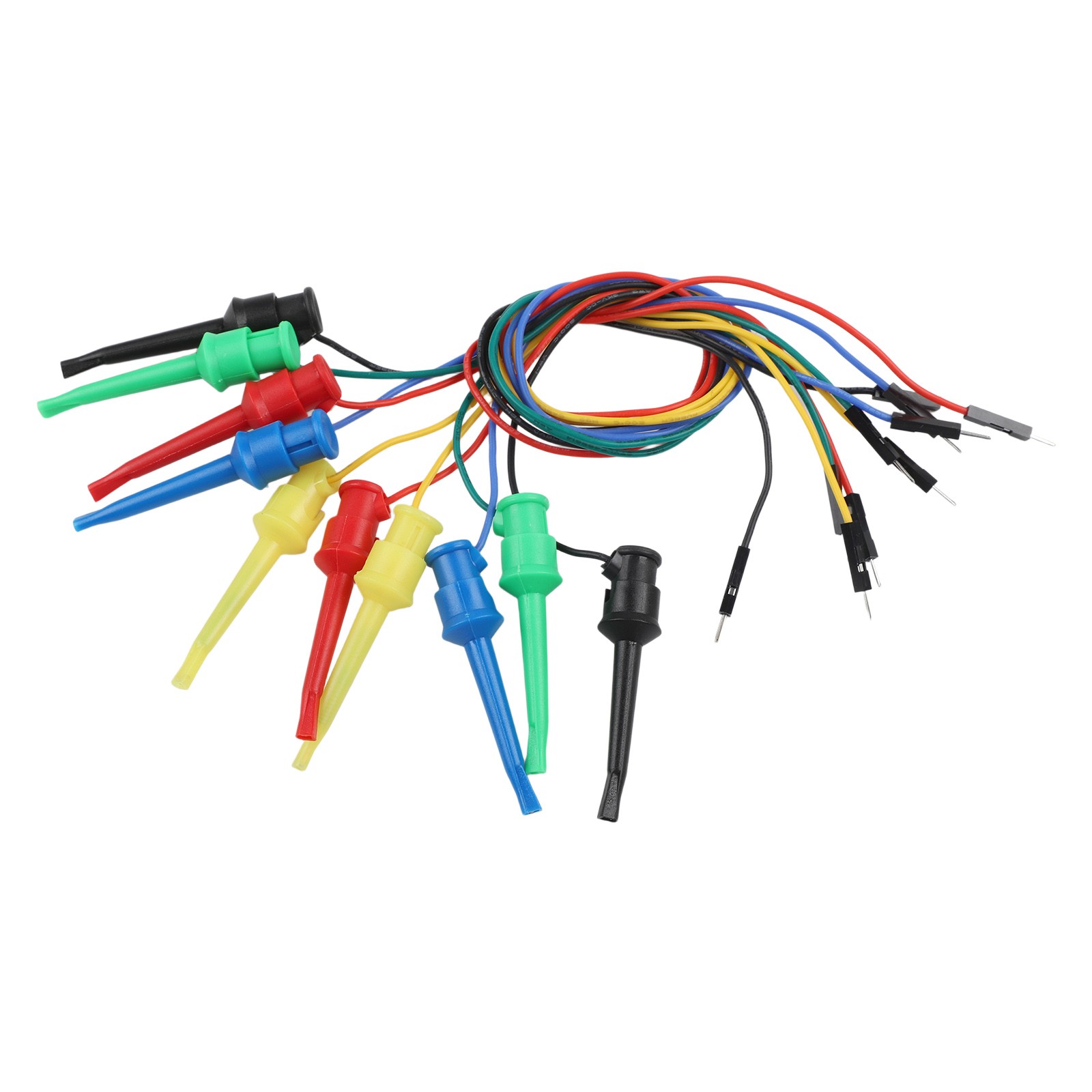 5 Piece Test Hook Clips Set with Silicone Leads for Easy Identification