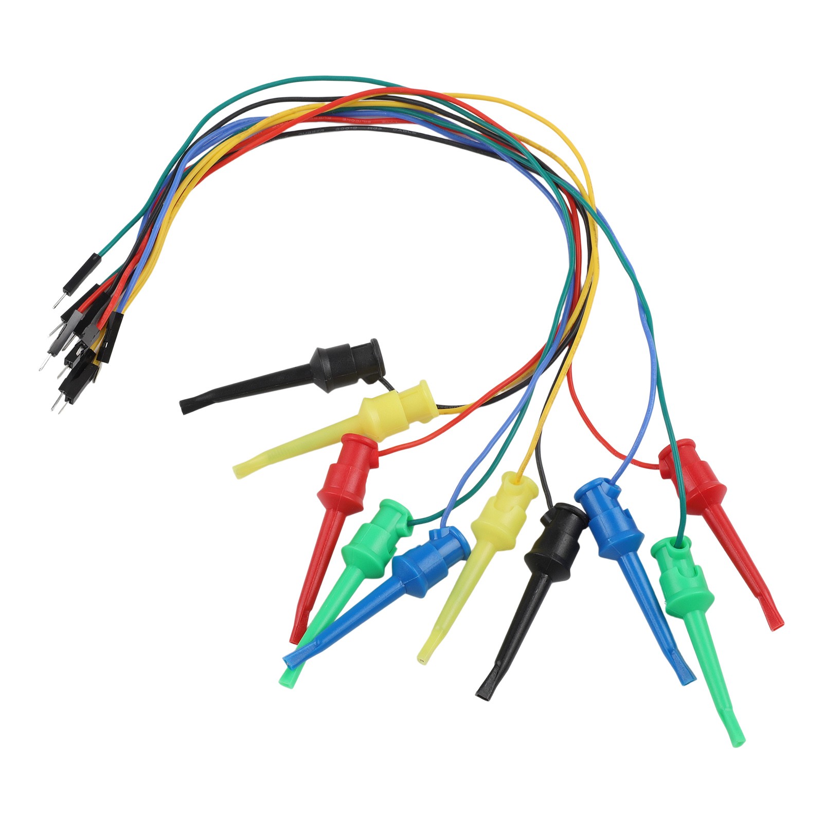 5 Piece Test Hook Clips Set with Silicone Leads for Easy Identification