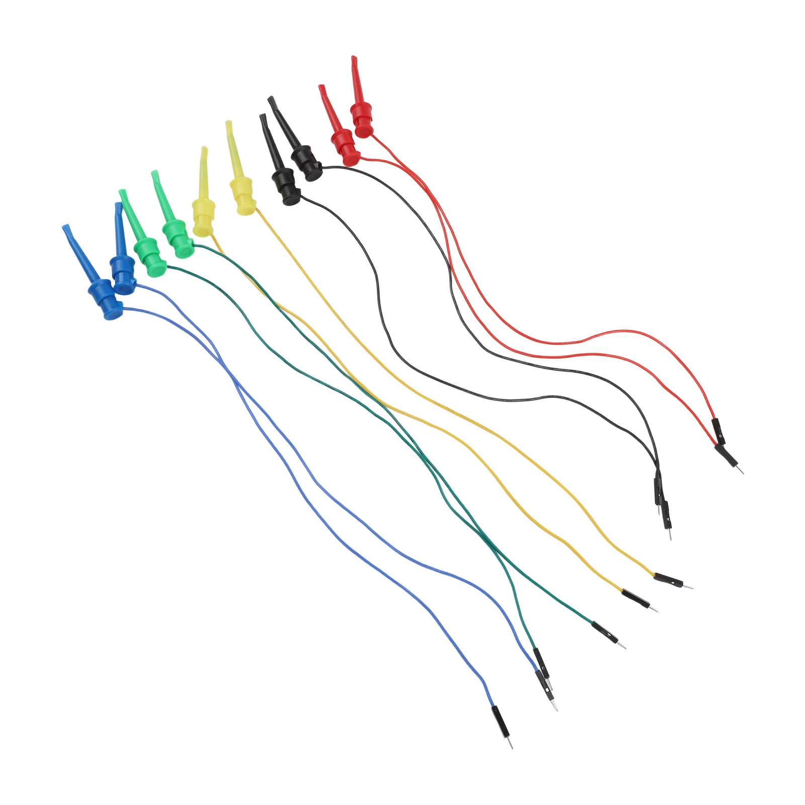 5 Piece Test Hook Clips Set with Silicone Leads for Easy Identification