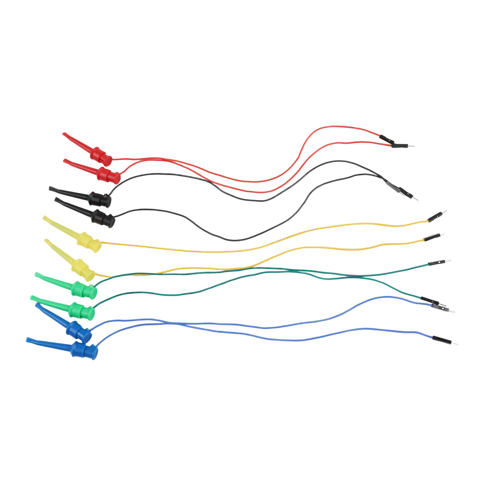 5 Piece Test Hook Clips Set with Silicone Leads for Easy Identification