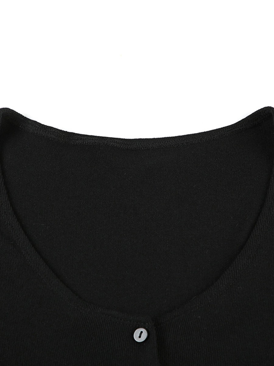 Fashionable V Neck Button Front Dress Women's Slim Fit A Line for Casual Wear - Picture 44 of 66