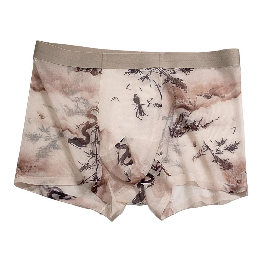 Herren Boxershorts Nahtlos Atmungsaktiv Eis Seide Unterwäsche Trunks Weicher Stoff - Bild 13 von 24