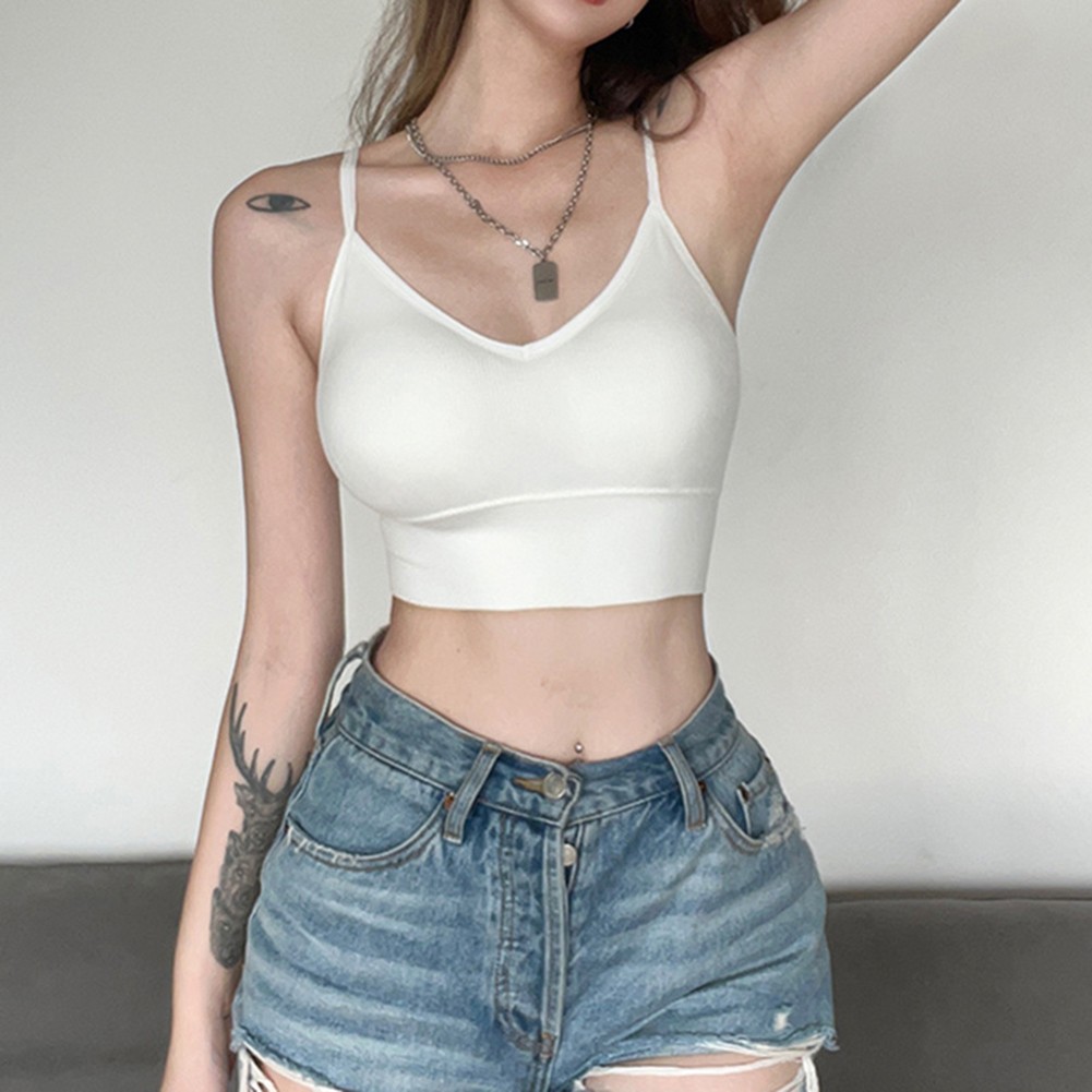 Cropped Tank Backless Vest Summer Fashion Adjustable Straps Daily Casual Top - Picture 25 of 44