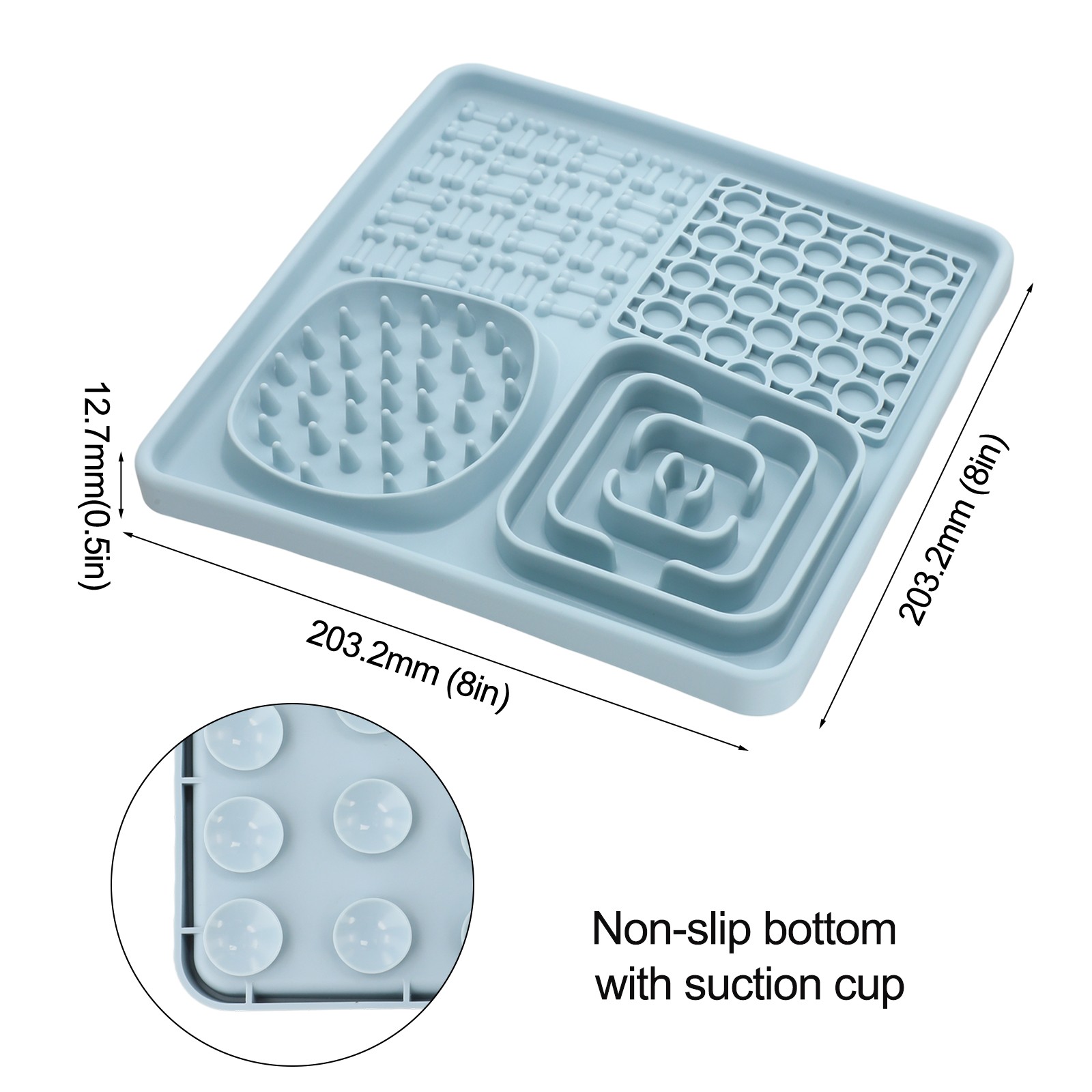 Feeding Solution Pet Licking Mat Easy To Clean Design Fixed With Suction Cups - Bild 25 von 28