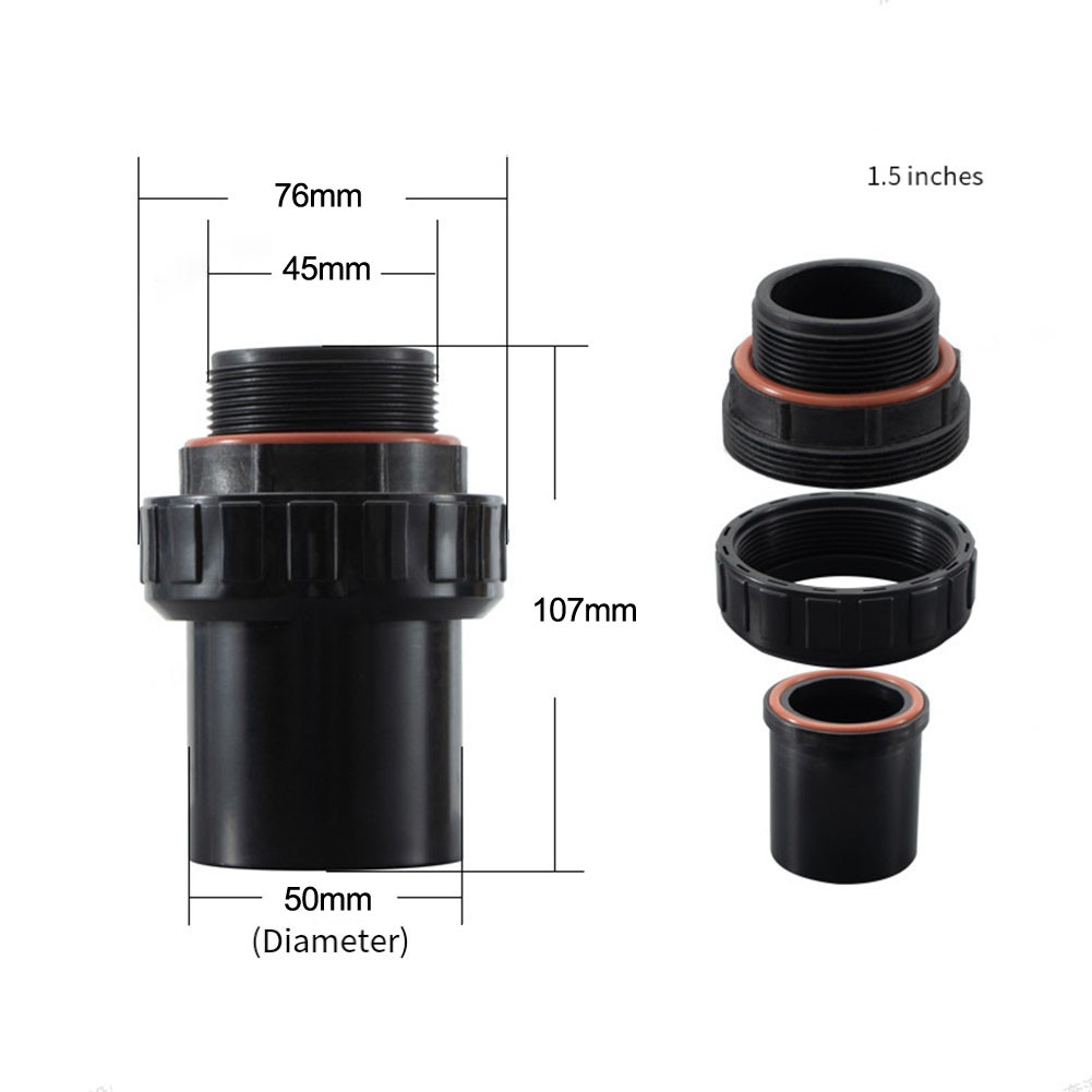Sand Filter Joint 1.5 Inch Connection 2 Inch Connection Adjustable Joint Design
