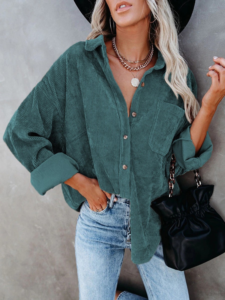 Loose Casual Shirt Spring Autumn Shirt Suitable For Autumn Polyester Shirt - Picture 40 of 72