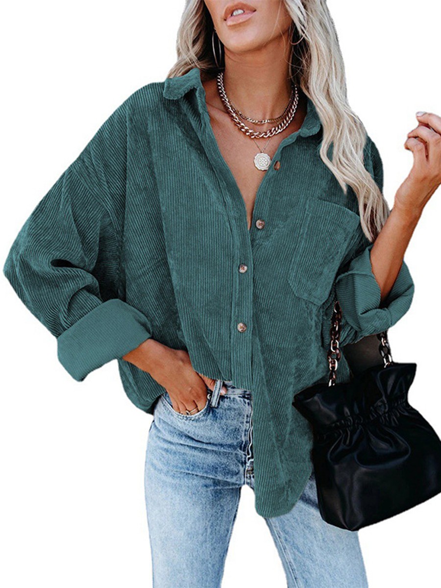 Loose Casual Shirt Spring Autumn Shirt Suitable For Autumn Polyester Shirt - Picture 36 of 72