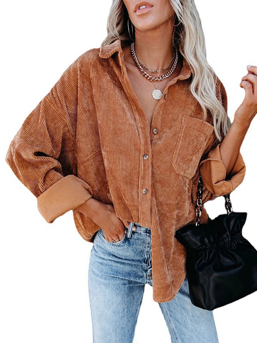 Loose Casual Shirt Spring Autumn Shirt Suitable For Autumn Polyester Shirt - Picture 61 of 72