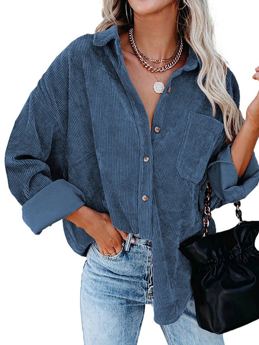 Loose Casual Shirt Spring Autumn Shirt Suitable For Autumn Polyester Shirt - Picture 46 of 72