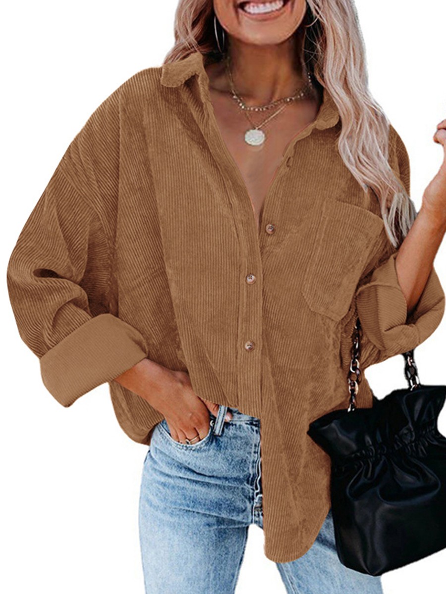 Loose Casual Shirt Spring Autumn Shirt Suitable For Autumn Polyester Shirt - Picture 71 of 72