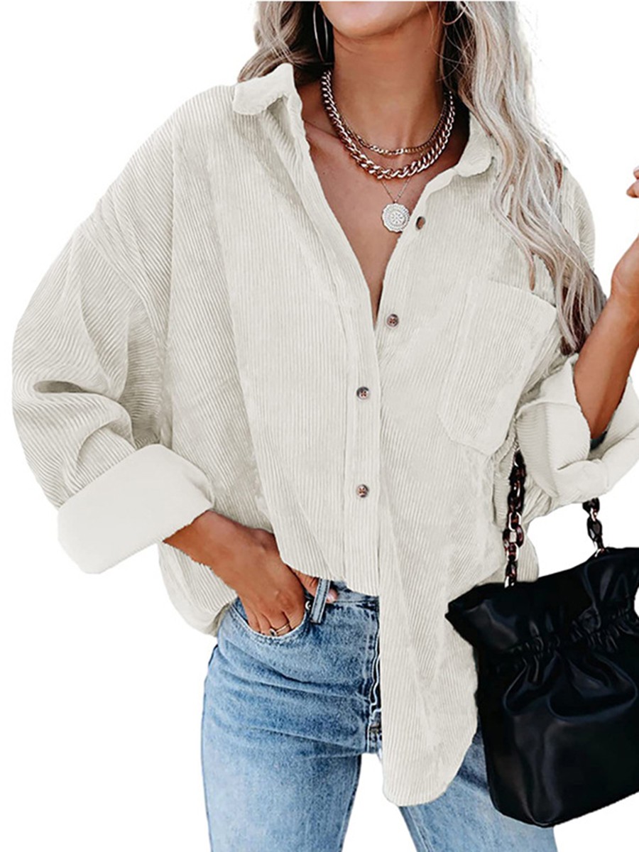 Loose Casual Shirt Spring Autumn Shirt Suitable For Autumn Polyester Shirt - Picture 58 of 72