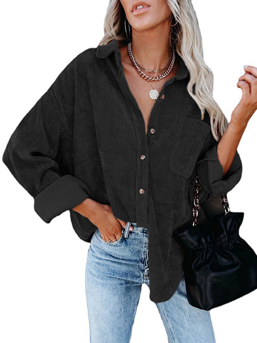 Loose Casual Shirt Spring Autumn Shirt Suitable For Autumn Polyester Shirt - Picture 27 of 72