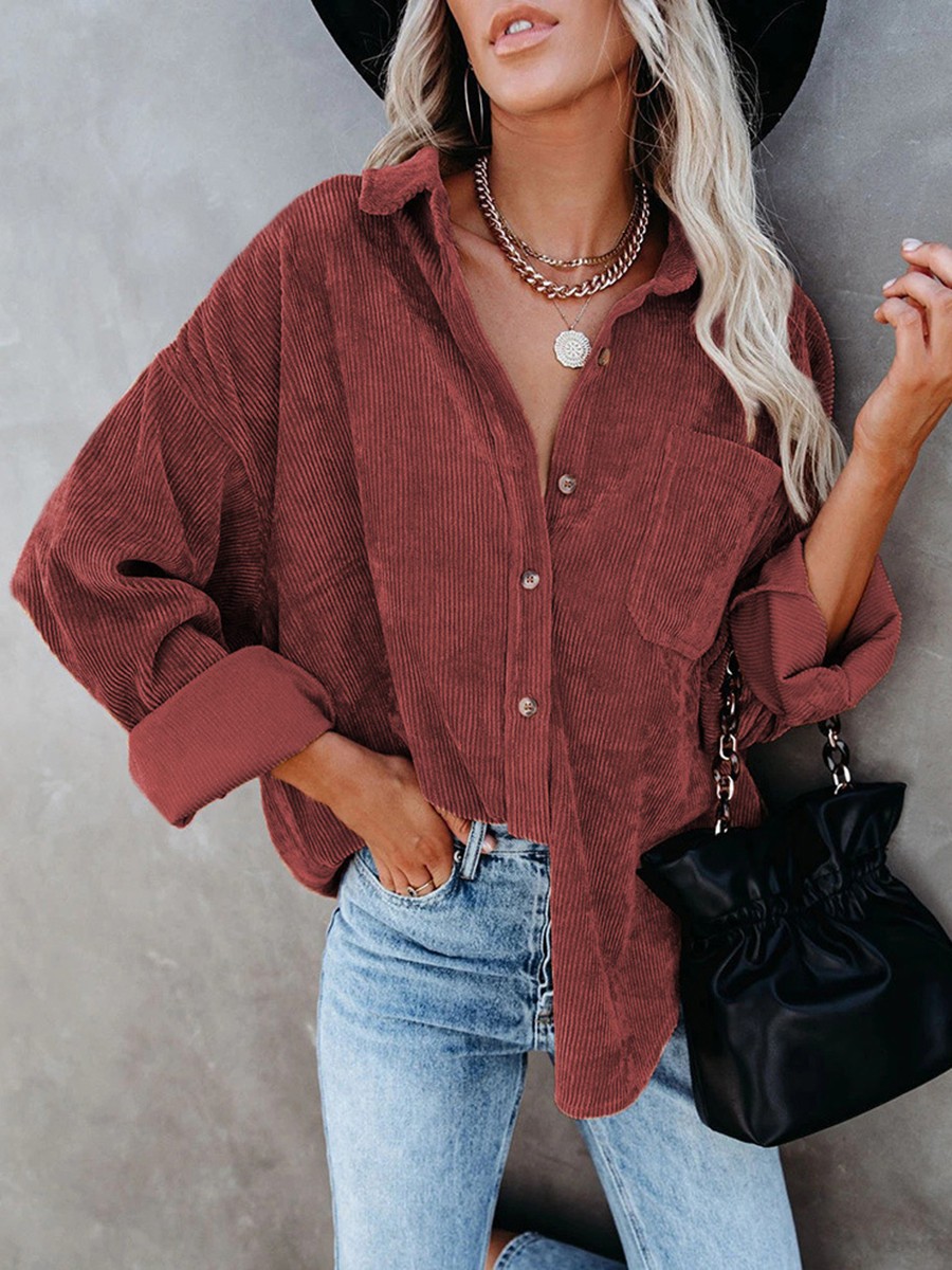 Loose Casual Shirt Spring Autumn Shirt Suitable For Autumn Polyester Shirt - Picture 51 of 72
