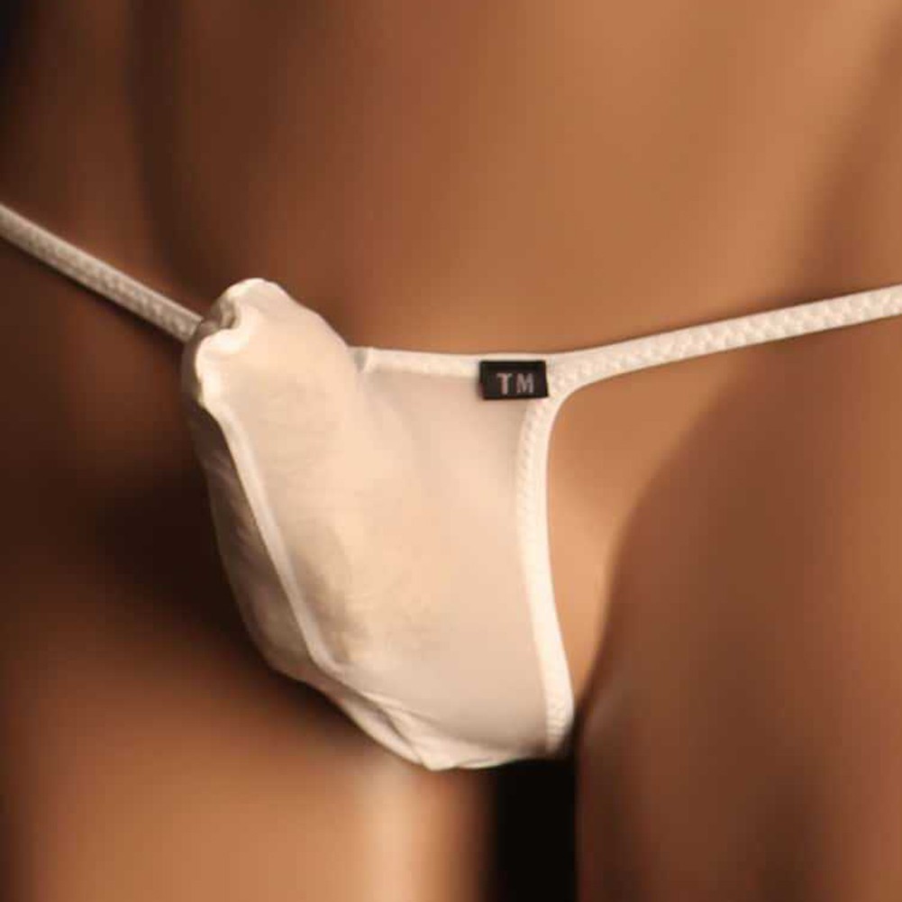 Herren Niedrige Taille Ausbuchtung Beutel Tanga G String Eis Seide T Rücken Unterwäsche Höschen - Bild 15 von 25