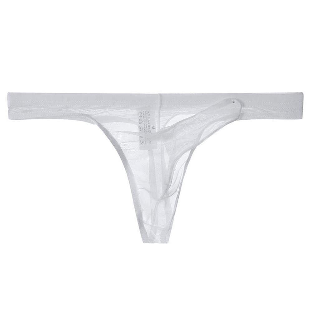 Mens Sexy See Through Elephant Nose Thongs Underwear Breathable Fabric
