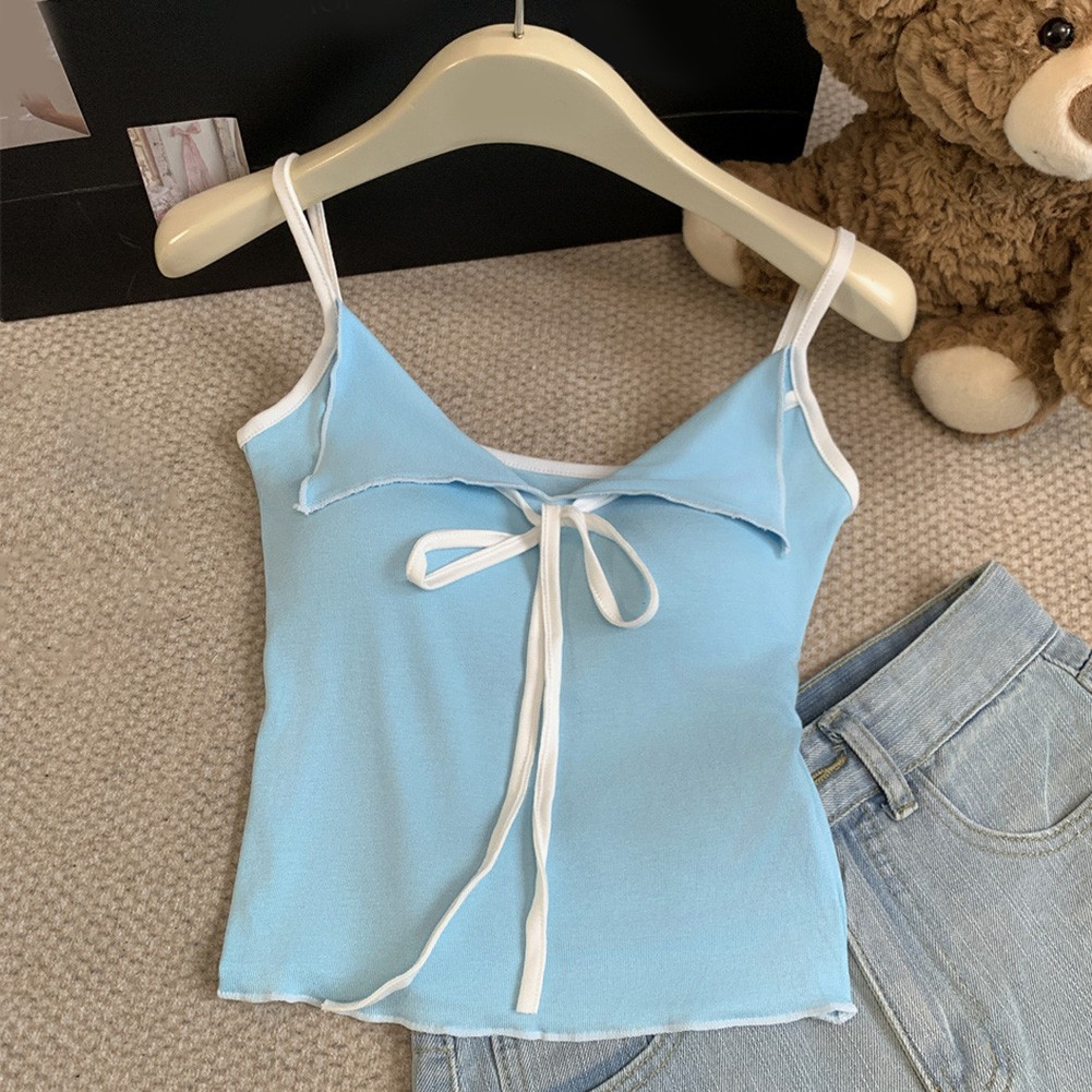Stylish Bow Collar Vest for Women Great for Summer Activities and Relaxation - Picture 8 of 12