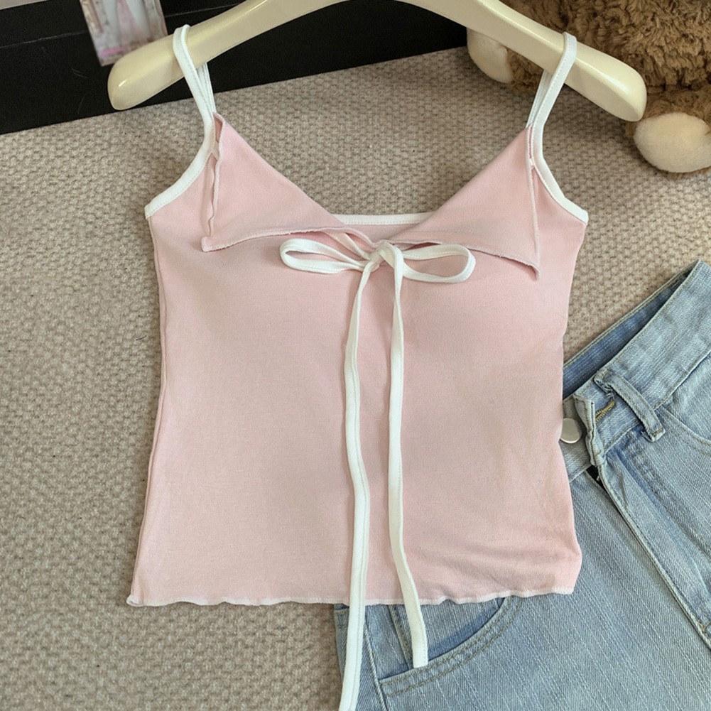 Stylish Bow Collar Vest for Women Great for Summer Activities and Relaxation - Picture 6 of 12