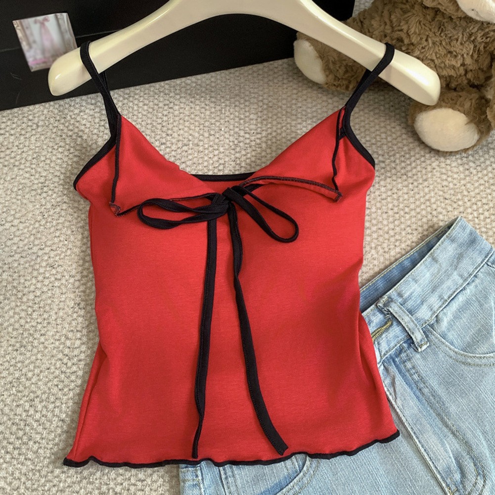 Stylish Bow Collar Vest for Women Great for Summer Activities and Relaxation - Picture 11 of 12