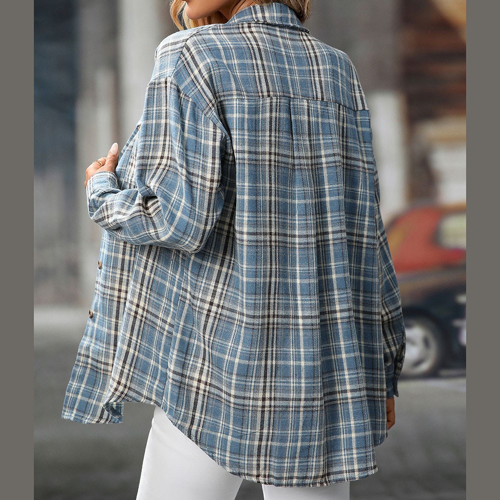 Casual Women Shirt Comfortable Fit Lapel Design Polyester Fabric Retro Look - Picture 164 of 176