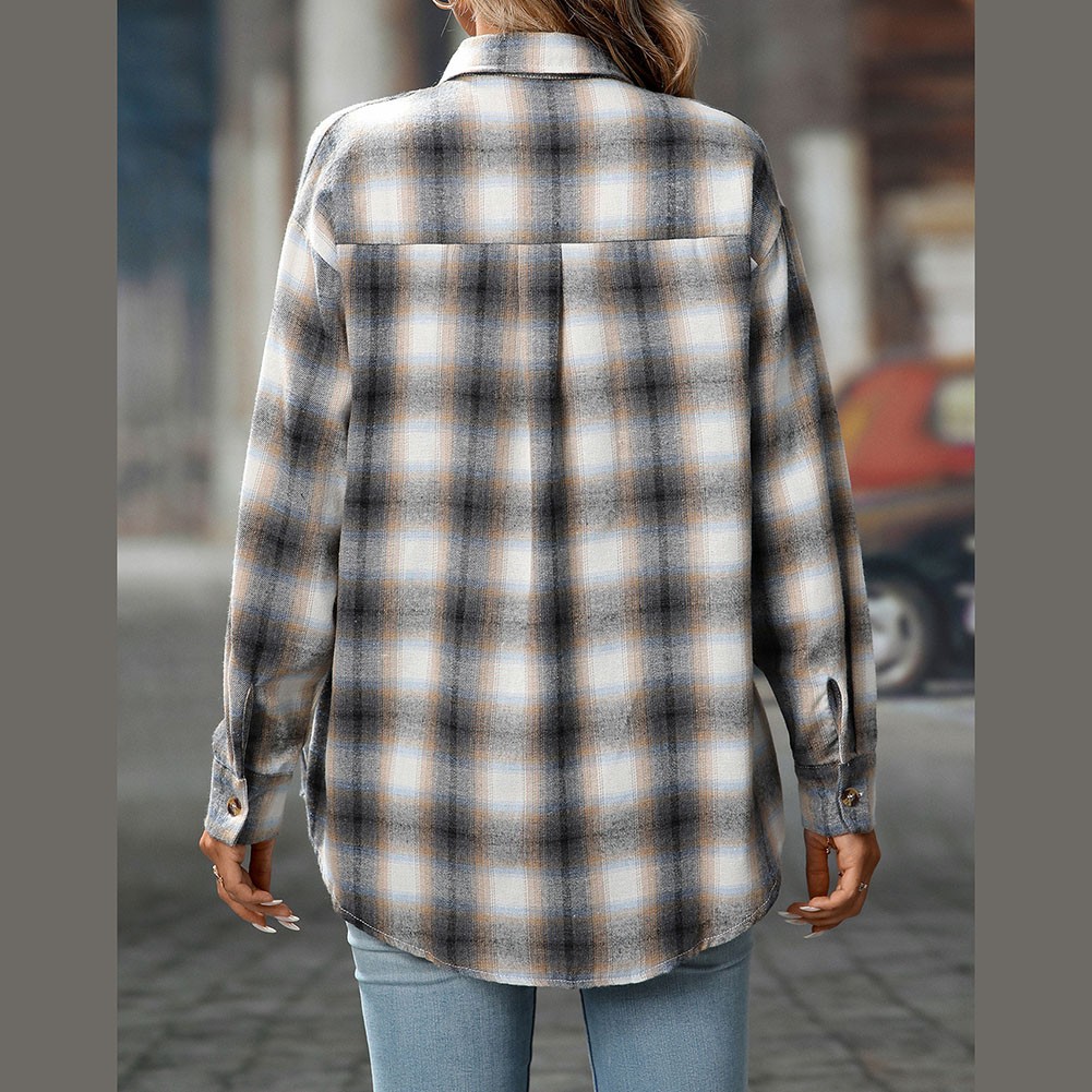 Casual Women Shirt Comfortable Fit Lapel Design Polyester Fabric Retro Look - Picture 139 of 176