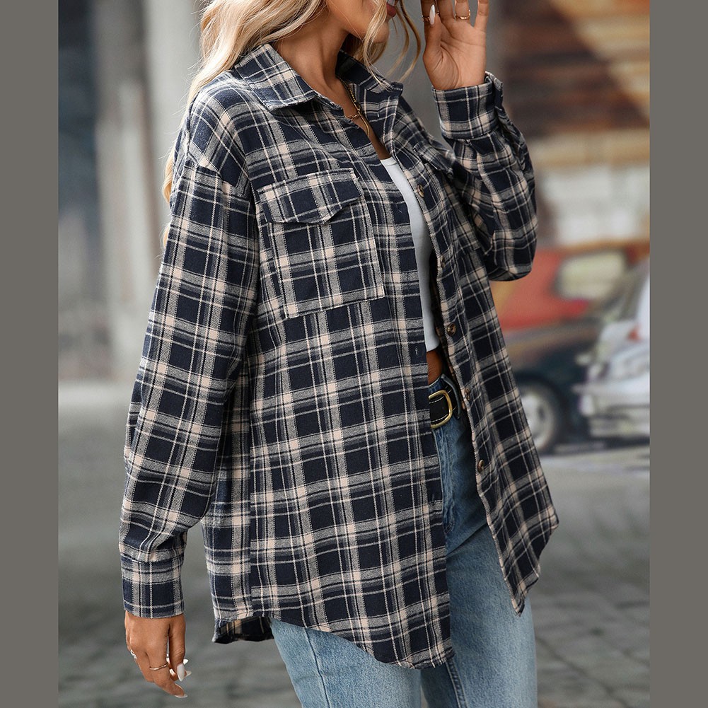 Casual Women Shirt Comfortable Fit Lapel Design Polyester Fabric Retro Look - Picture 91 of 176