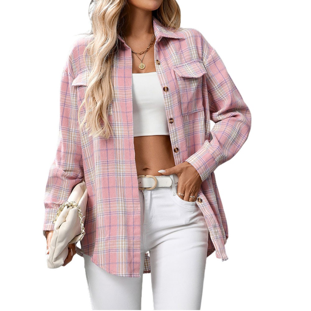 Casual Women Shirt Comfortable Fit Lapel Design Polyester Fabric Retro Look - Picture 72 of 176