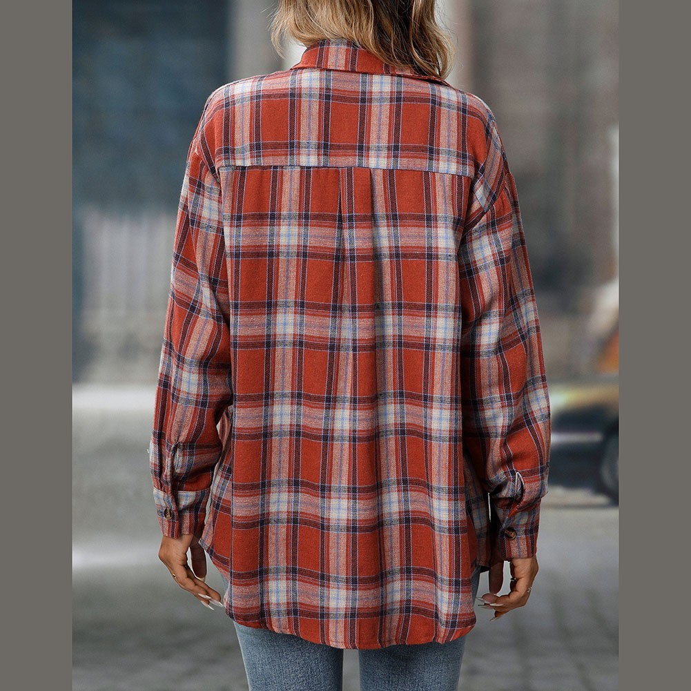 Casual Women Shirt Comfortable Fit Lapel Design Polyester Fabric Retro Look - Picture 104 of 176