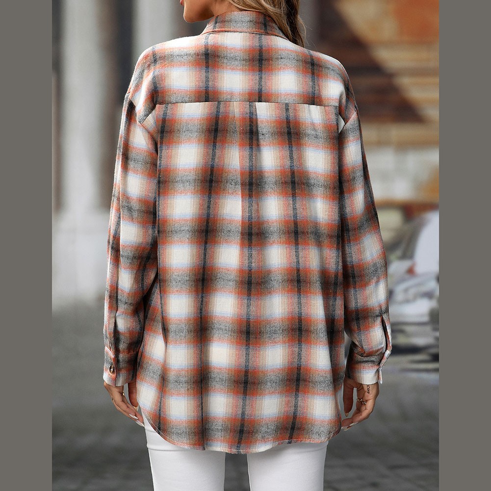 Casual Women Shirt Comfortable Fit Lapel Design Polyester Fabric Retro Look - Picture 127 of 176