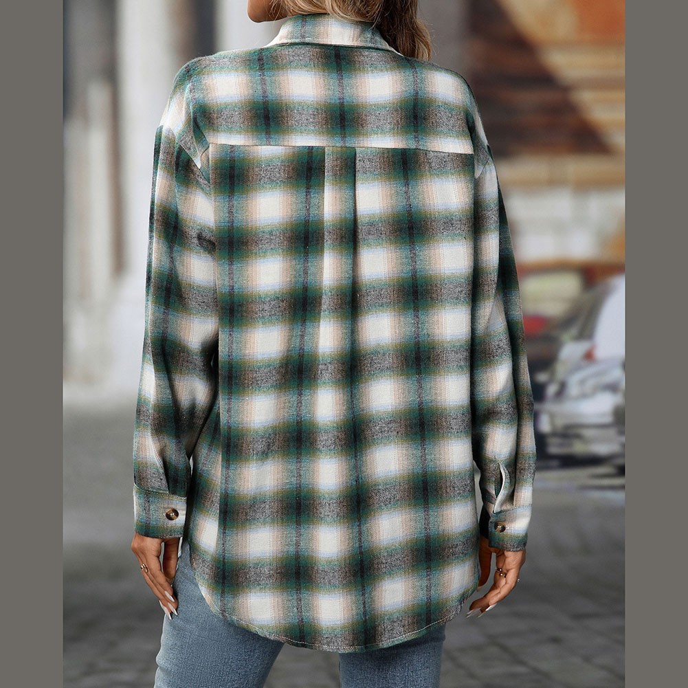 Casual Women Shirt Comfortable Fit Lapel Design Polyester Fabric Retro Look - Picture 118 of 176