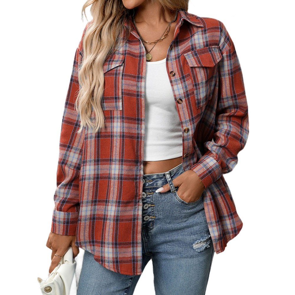 Casual Women Shirt Comfortable Fit Lapel Design Polyester Fabric Retro Look - Picture 95 of 176