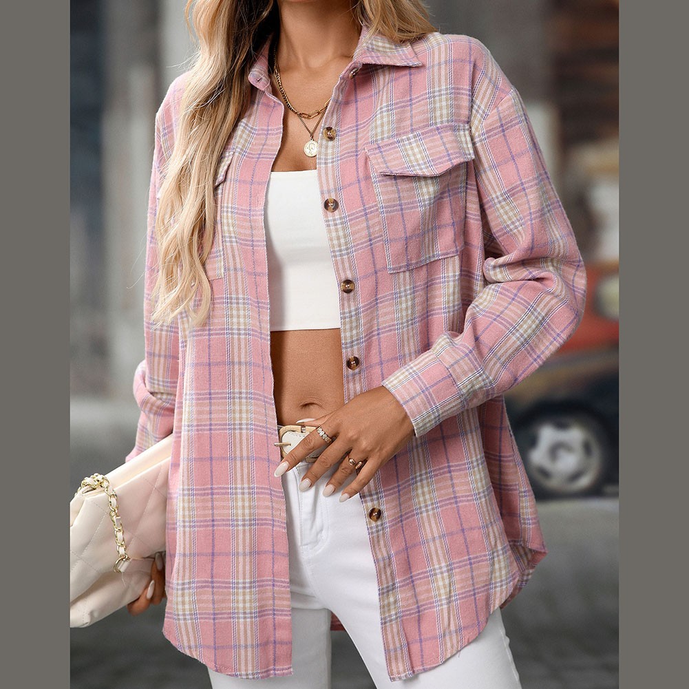 Casual Women Shirt Comfortable Fit Lapel Design Polyester Fabric Retro Look - Picture 77 of 176