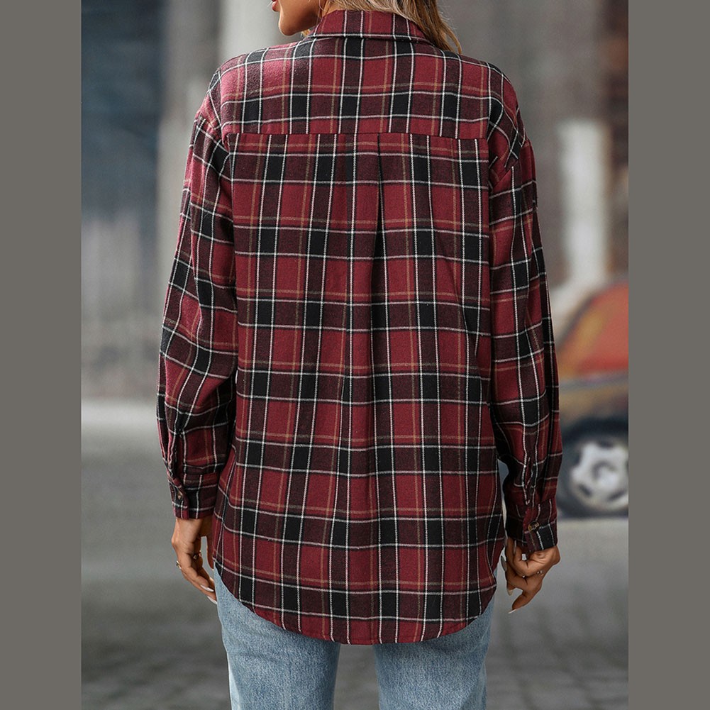 Casual Women Shirt Comfortable Fit Lapel Design Polyester Fabric Retro Look - Picture 45 of 176